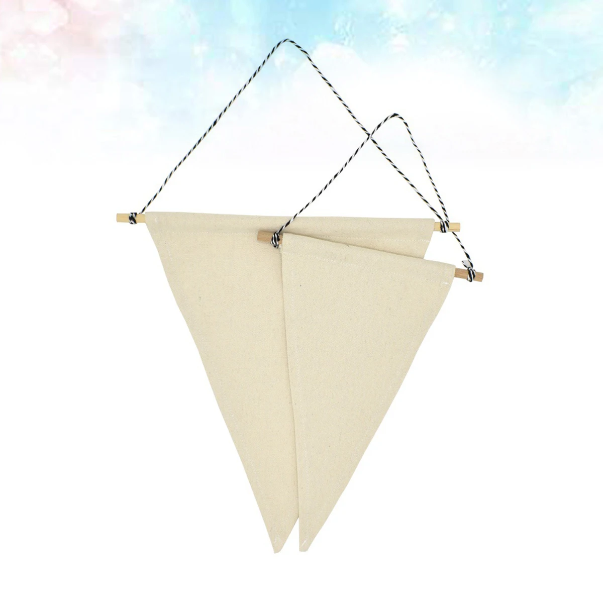 

2 Pcs Display Nautical Bunting Banner Pennant Decorations for Brooch Hanging Badge Triangle