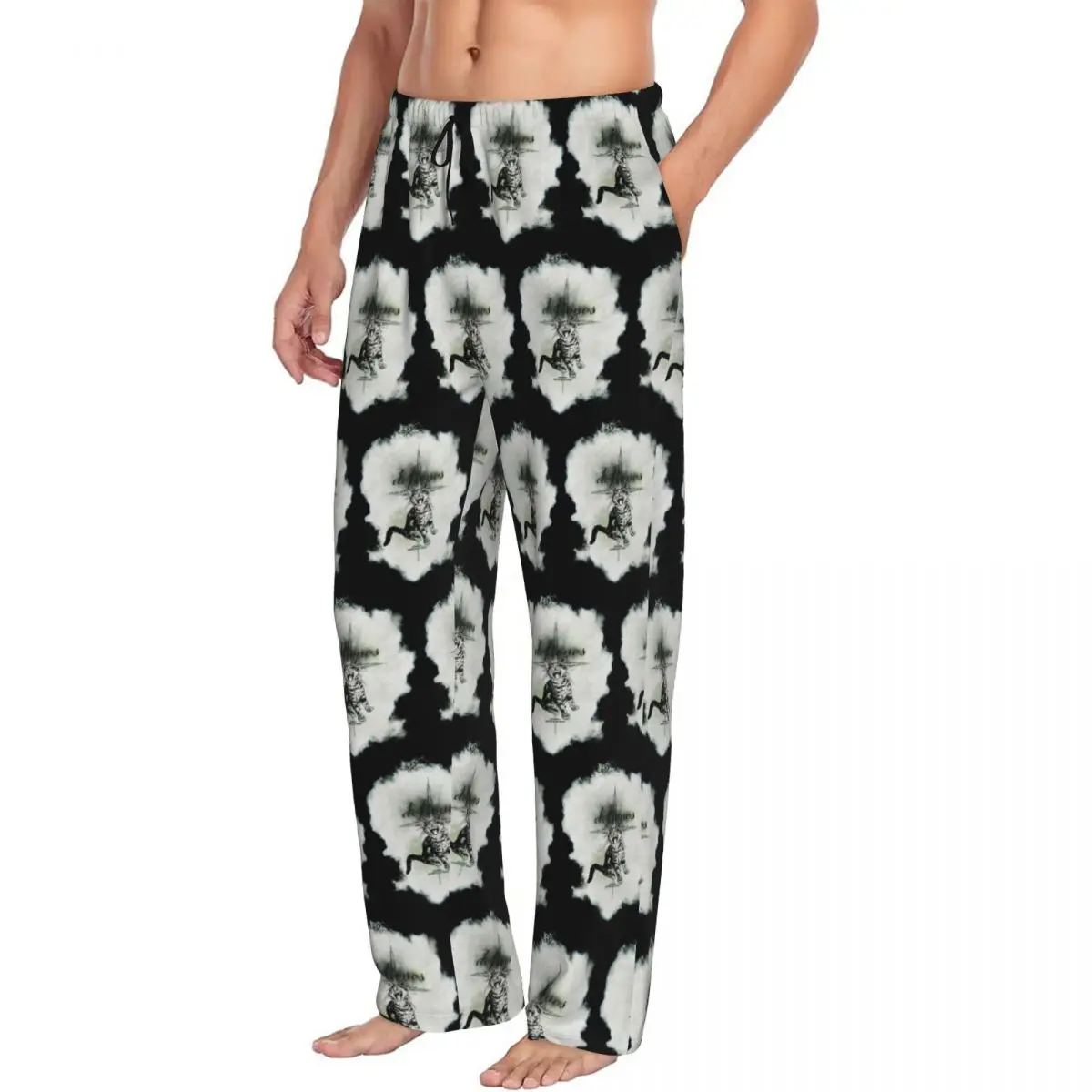 

Пользовательские Deftones с металлическим ремешком, белый альбом пони, мужские пижамные штаны, одежда для сна для сна, низ с карманами