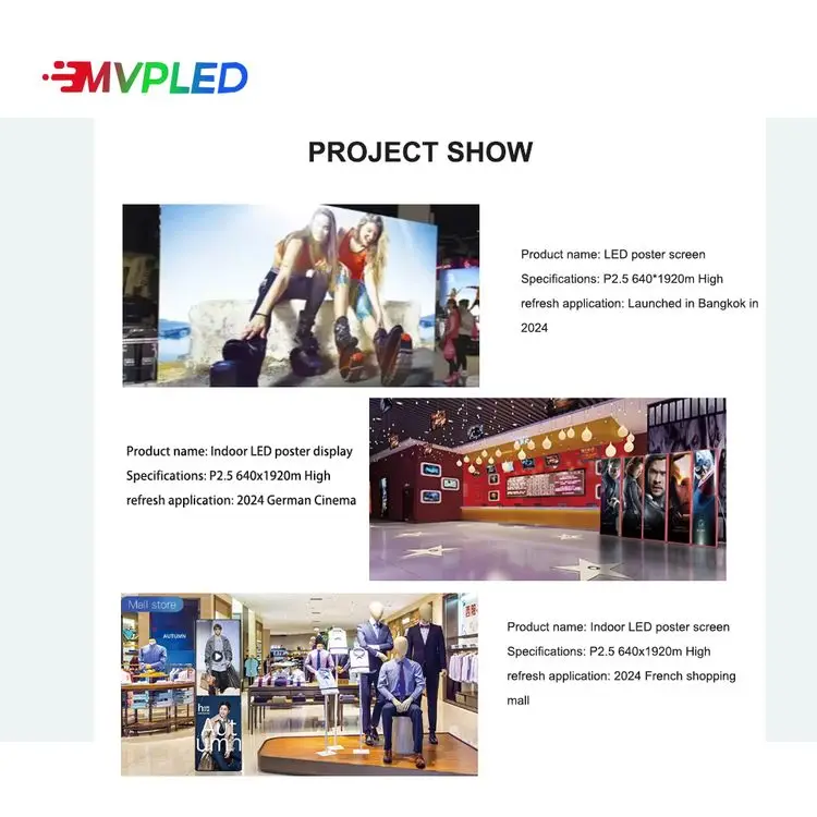 MVPLED Mobile Indoor P1.8 P2 P2.5 High Brightness Digital LED Advertising Stand Poster Display Screen