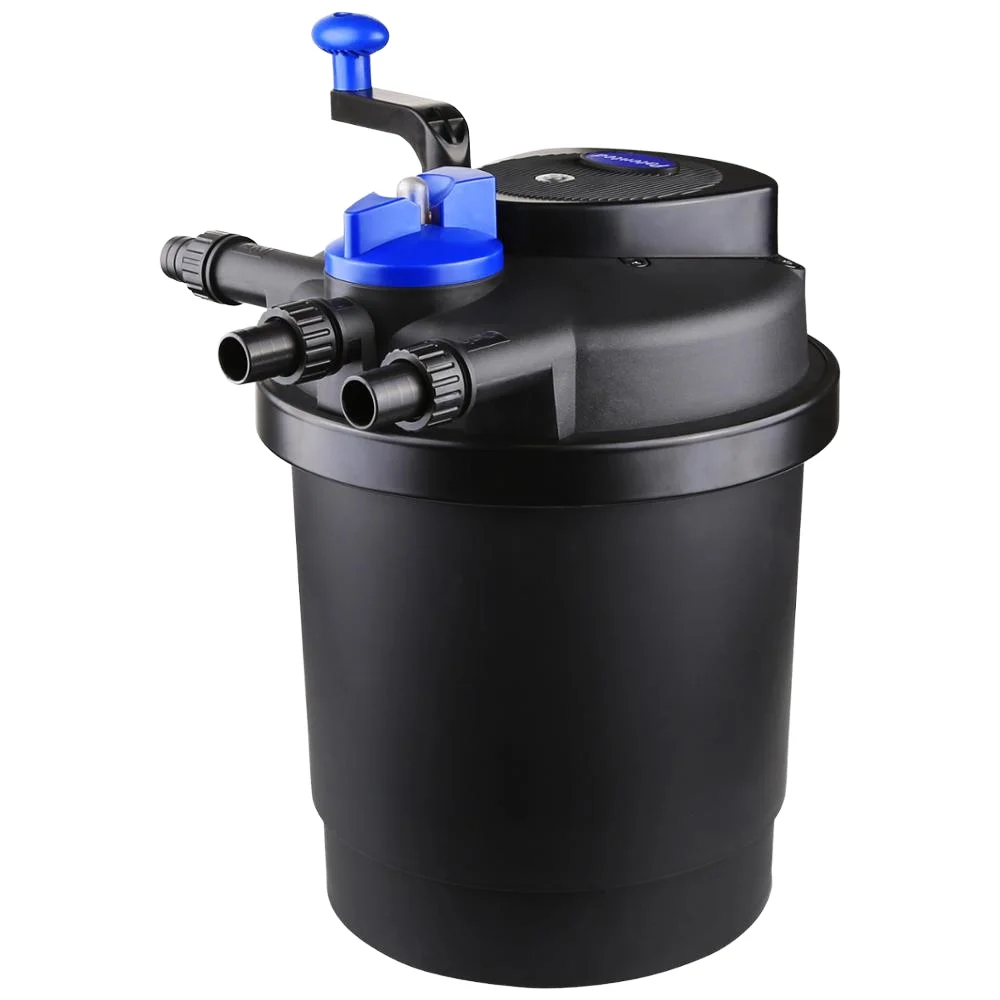 Filtro de estanque de 4000L/H con tratamiento de agua con luz UV de 9w, filtro de acuario, filtro de estanque Koi de agua para pecera CPF-1500