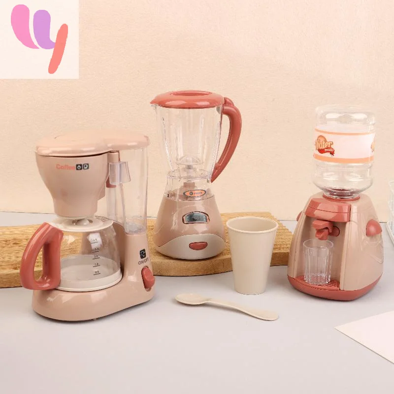 Hot Sale Play House Toy Washing Machine Vacuum Cleaner Coffee Maker Toaster Mini Appliances Cute Toys Kids Pretend Play Toys