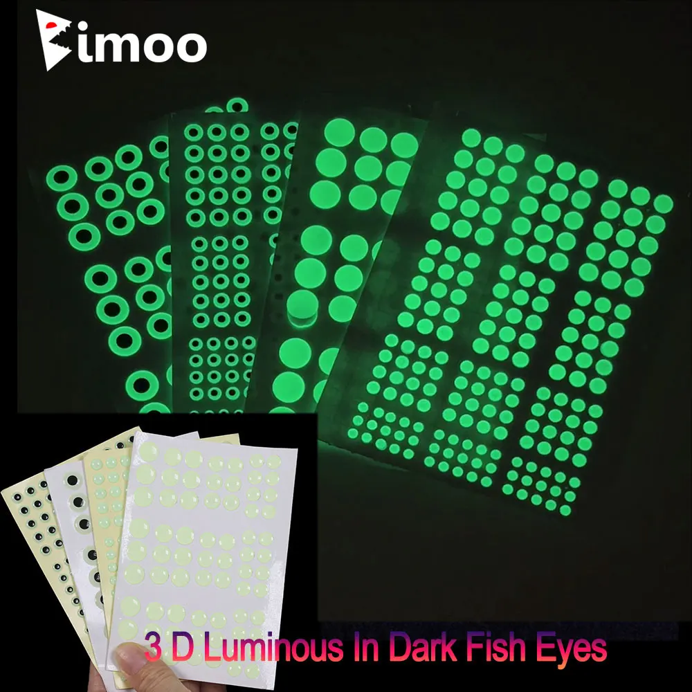 Bimoo 69 Stück/183 Stück gemischte 3D-Epoxy-Leuchtfischaugen, lebensechte 3D-Fischaugen für Köderfische, Streamer, Salzwasserfliegen, Jig-Angelköder