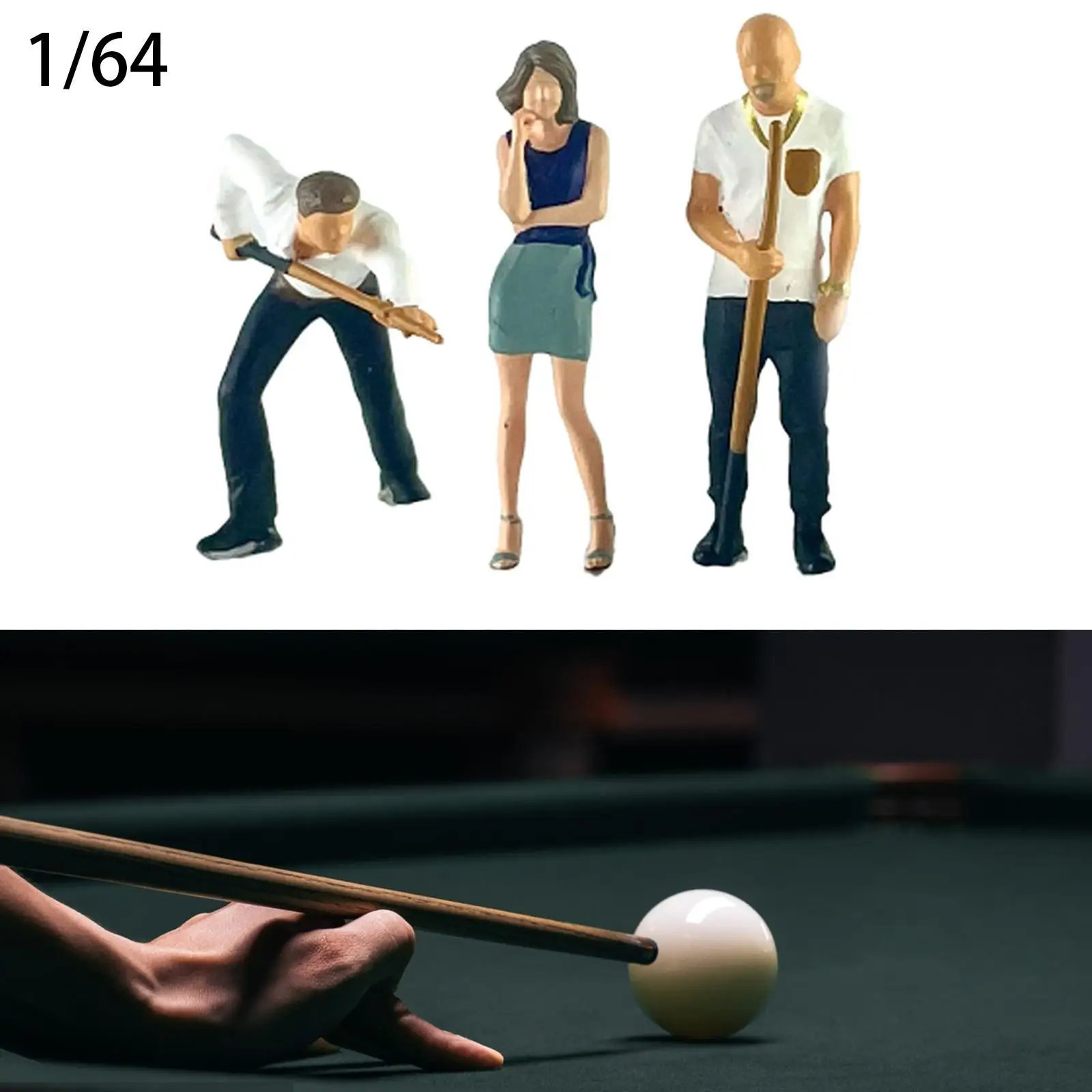 3 قطع 1/64 مقياس الناس الشكل طاولة الرمل تخطيط الديكور نموذج أرقام #4