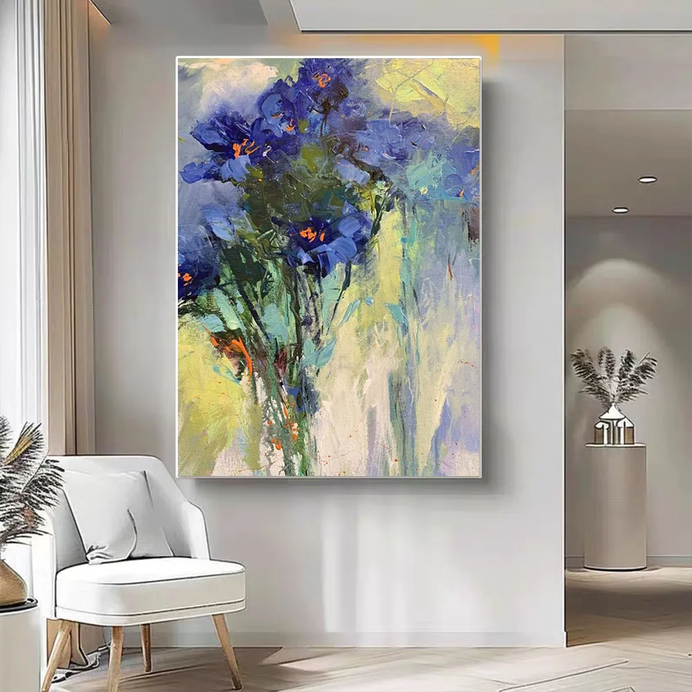 

100% Hand-Painted Forest Oil Painting Golden Tree Wall Poster Decor Art For Modern Living Room Background Porch Aisle Murals