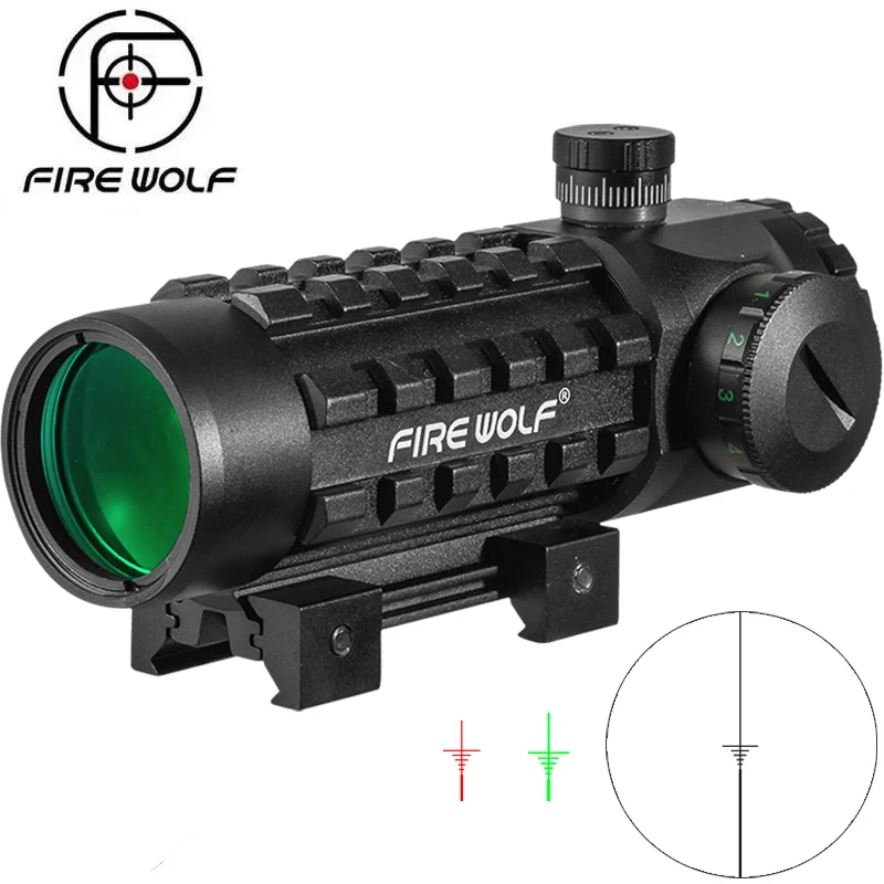 3X28 Green Red Dot Cross Sight Scope Tactical Optics Riflescope Fit 11/20mm Rail Rifle Scopes  Hunting