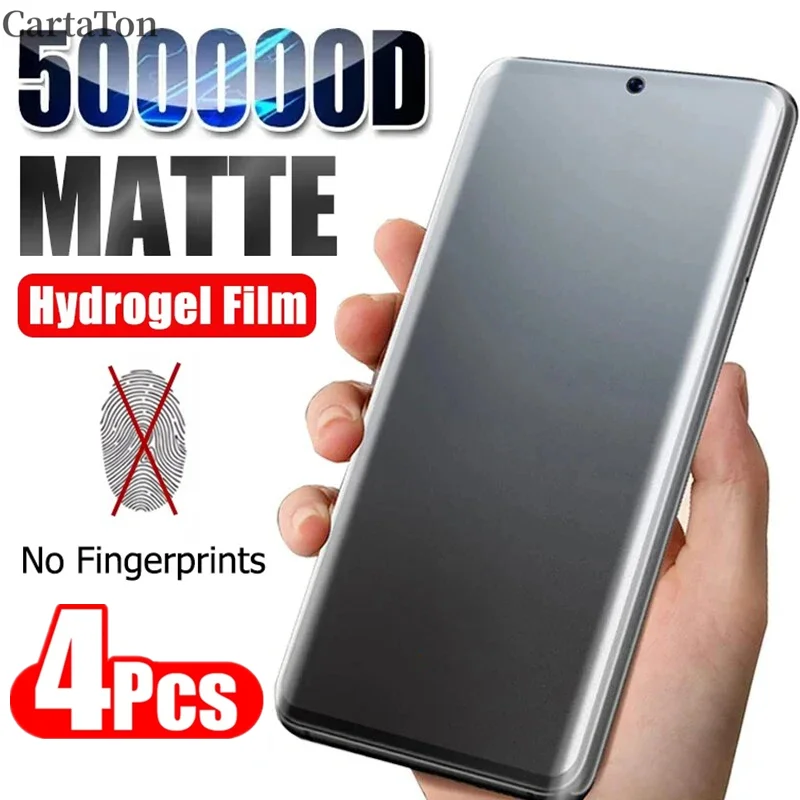 4Pcs Matte Hydrogel Film For Samsung S24 S21 S22 S23 Ultra S20 FE Screen Protector For Galaxy Note 20 Ultra S8 S9 S10 Plus S10E