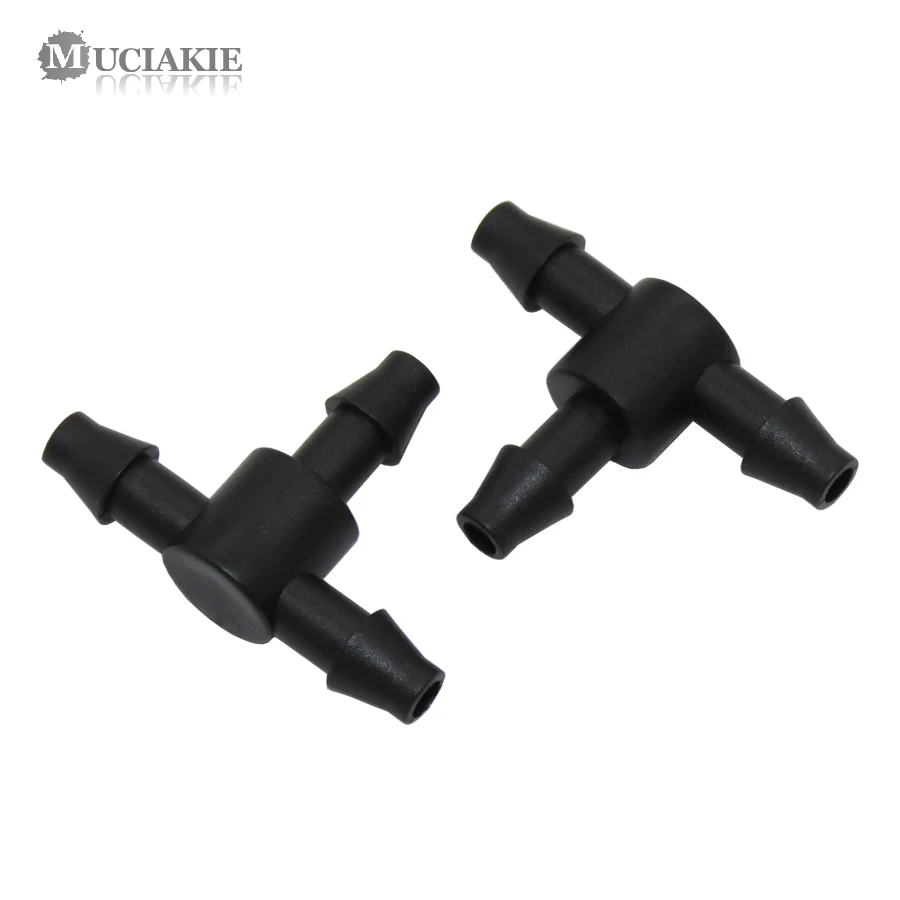 MUCIAKIE-Conector de tubulação de rega de jardim, T Joint, Micro Drip Irrigation Tool, acoplamentos 3 Way, 4mm, 7mm, Barb Tee Piece, 50pcs