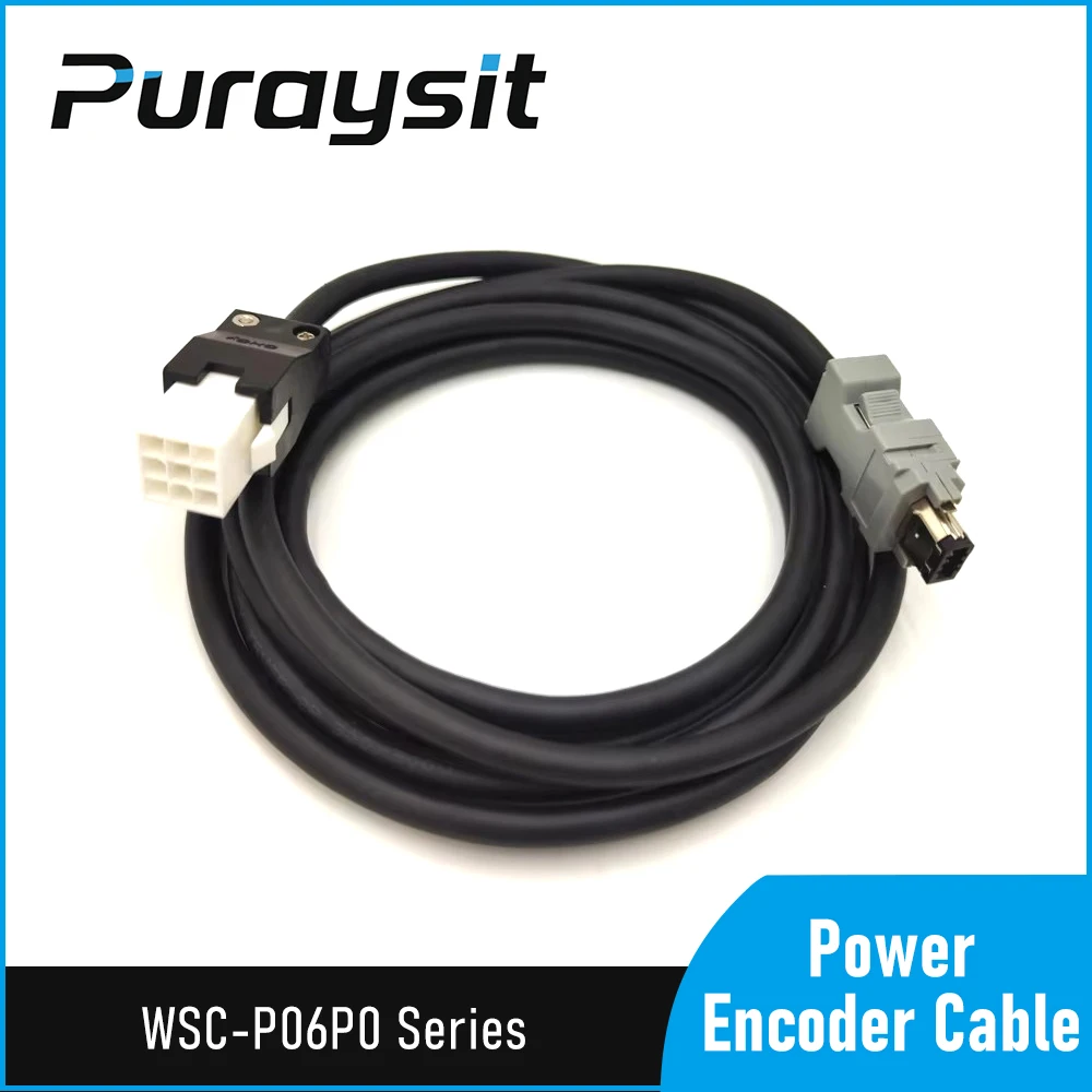 Puraysit Servo Motor Power cable Encoder Cable with Brake cable WSC-P06P03-E WSC-P06P05-E for FUJI A5 Series