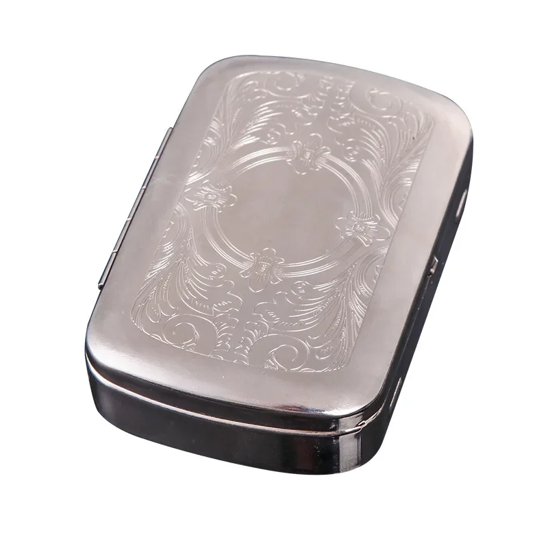 Cigarette Small Stainless Steel Vintage Cigarette Cases for Men Adults Use Cigar Cigarette Storage Retro