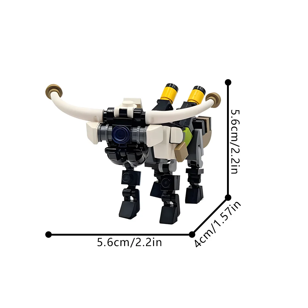 Gobricks MOC MOC آفاق صفر الفجر الطوب نموذج سترايدر برودهيد شاحن الوحش الميكانيكية الوحش اللبنات لعبة هدية