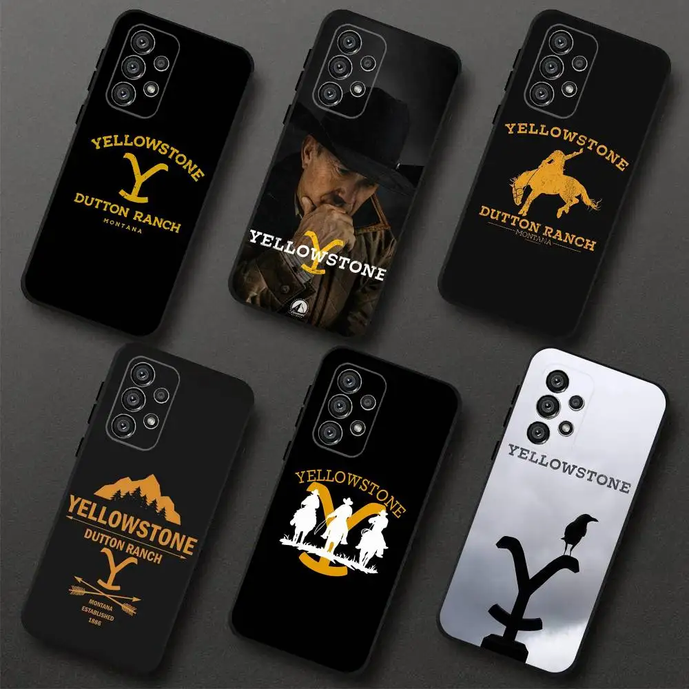 

TV Series Yellowstone Phone Case For Samsung S 25,24,23,22,30,21,10,9,Ultra,Plus,Lite,FE,4,5G Black Soft Case