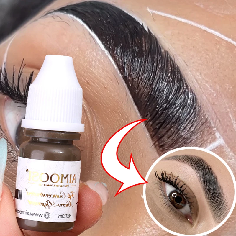 

3ml Professional Eyebrow Tattoo Pigment Semi Permanent Eyebrow Eyeliner Tint Beauty Microblading Eyebrows Tattoo Enhancer Makeup
