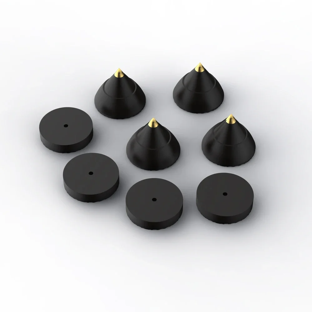 4 ペア 23 ミリメートル * 19 ミリメートル黒檀チューブアンプスピーカーアンプ CD HIFI ショックスパイク diy アンプ木製フィートスパイク自己粘着