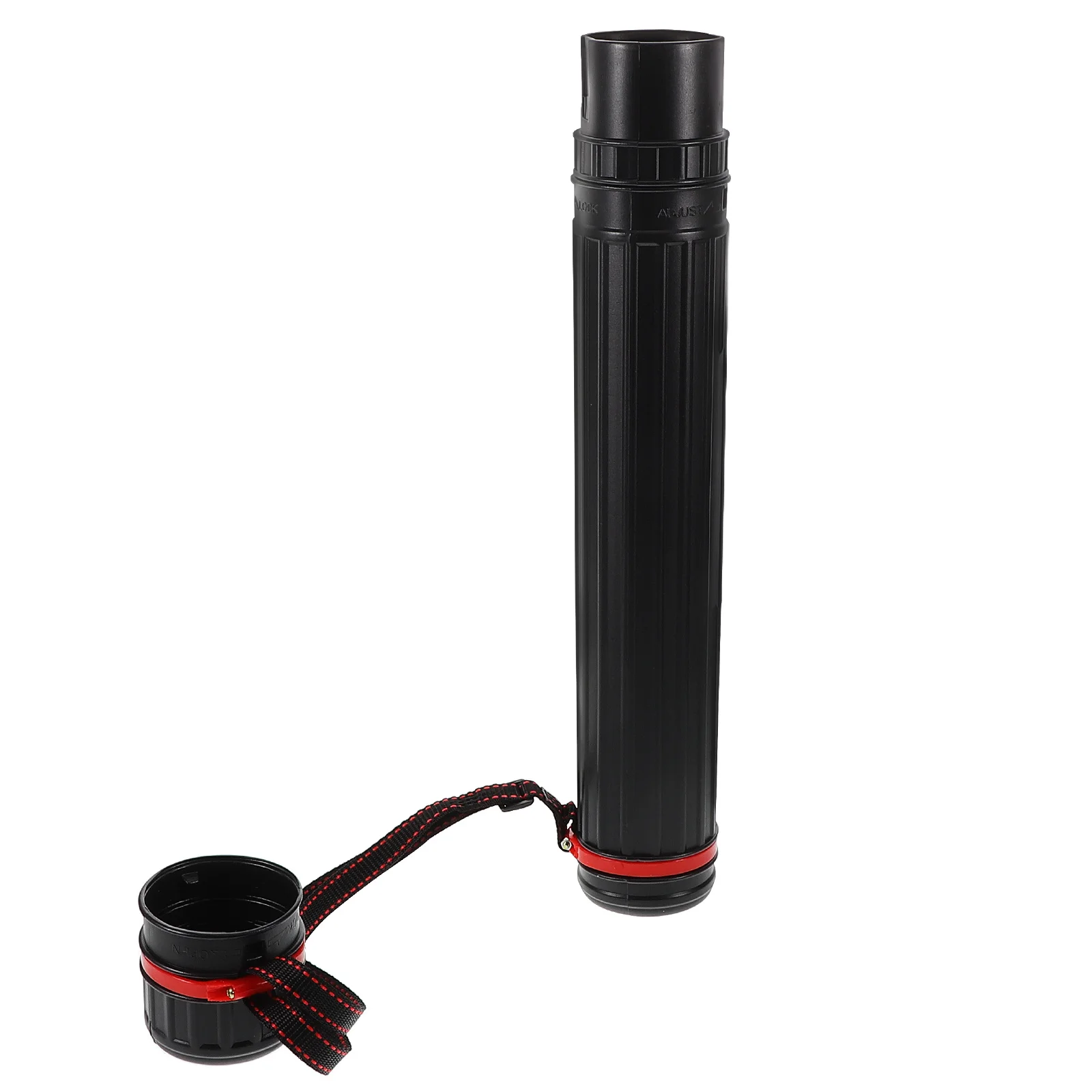 أنبوب تخزين المستندات البلاستيكي التليسكوبي أسود صغير جدًا وقابل للتمديد أنبوب صياغة مقاوم للماء للأعمال الفنية للملصقات #4