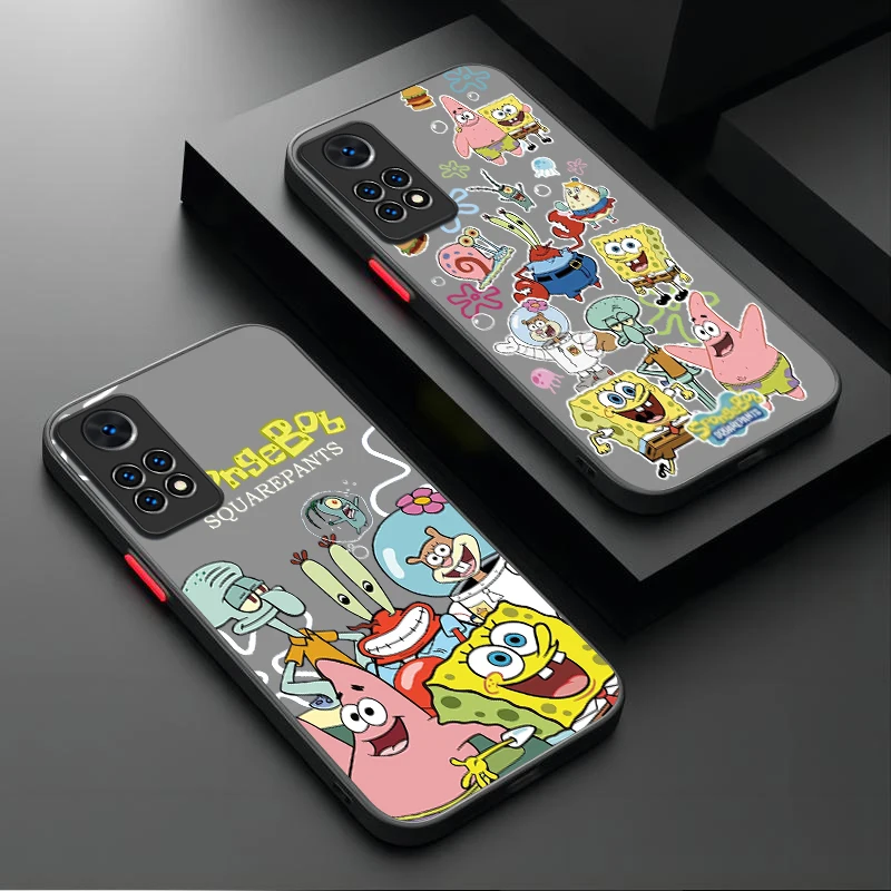 Shockproof Silicone Case For Xiaomi Redmi Note 13 12 11 Pro Plus 4G 5G 12S 11S 10 10S 9 9S 8 13C 12C 10C Anime SpongeBobs Cover