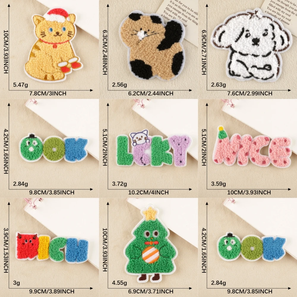 

Компьютерное полотенце, вышитый значок, мультяшные собаки, животные, нашивки, аксессуары для одежды, самоклеящиеся нашивки «сделай сам»