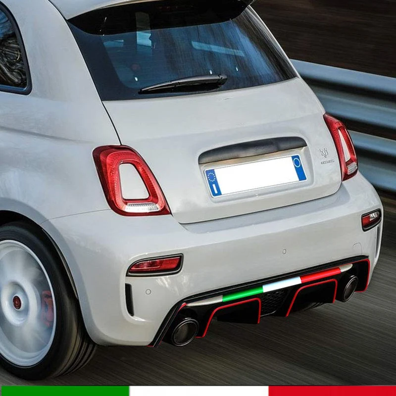 Italian Flag Car Rear Bumper Sticker Decal For Fiat 500 Abarth 595 695