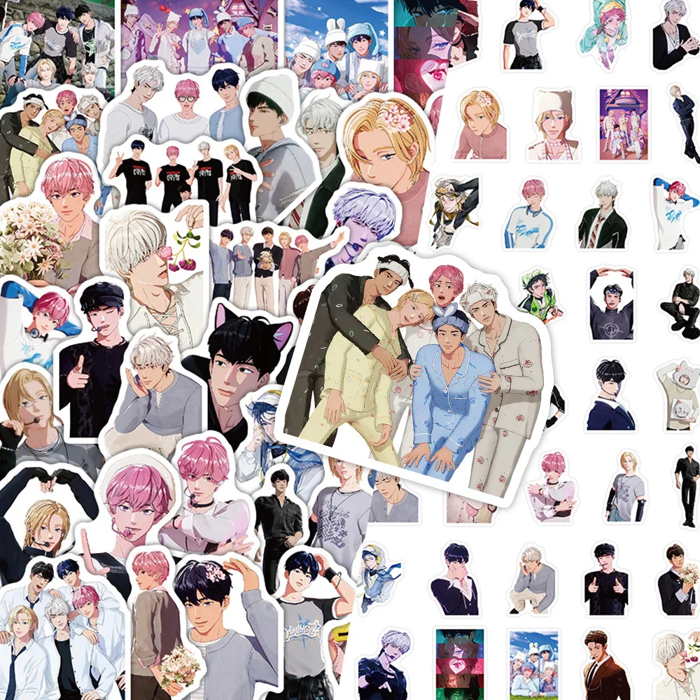 

72PCS Kpop Plave Stickers Graffiti Decals DIY Luggage Laptop Phone Guitar Car Bike Skateboard Stickers