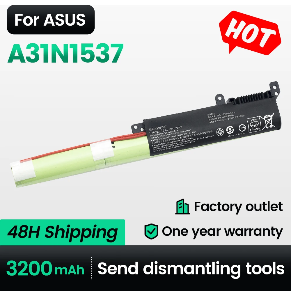 

Keyuan A31N1537,A31N1601,36Wh Laptop Battery For Asus VivoBook Max X441/X441SA/X441SC/X441UA series X441UV/X541/X541S/X541SA
