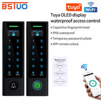 WIFI Tuya APP Smart Fingerprint RFID Access Control Keypad with Display Touch Waterproof 125Khz Door Opener Keyless Lock System