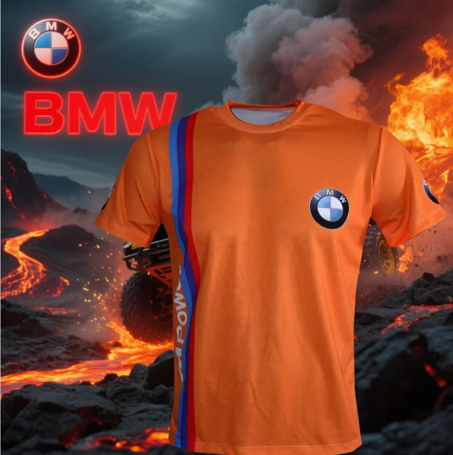 

BMW T-shirt Summer 2025 Men's Short Sleeve Brand T-shirt Motorcycle Racing Fast Drying Comfortable Breathable Casual Loose Y2K