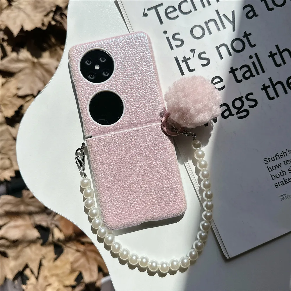 Korean Hairball Laser Hinge Case For Xiaomi Mix Flip Case Huawei Pocket2 P50Pocket S OPPO Find N3Fllip VIVO X Flip Magic V Flip