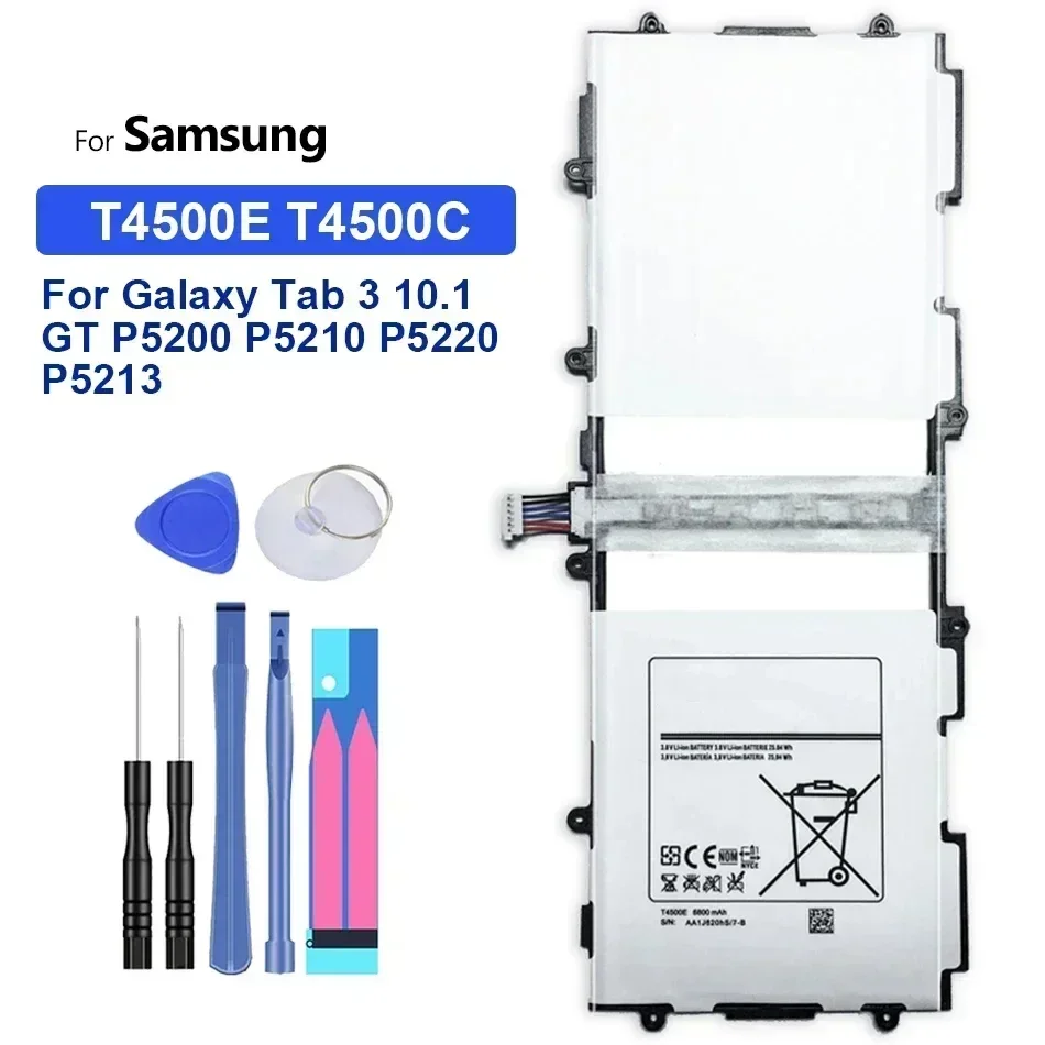 

Tablet Battery T4500E T4500C 6800mAh For Samsung Galaxy Tab 3 10.1 GT P5200 P5210 P5220 P5213