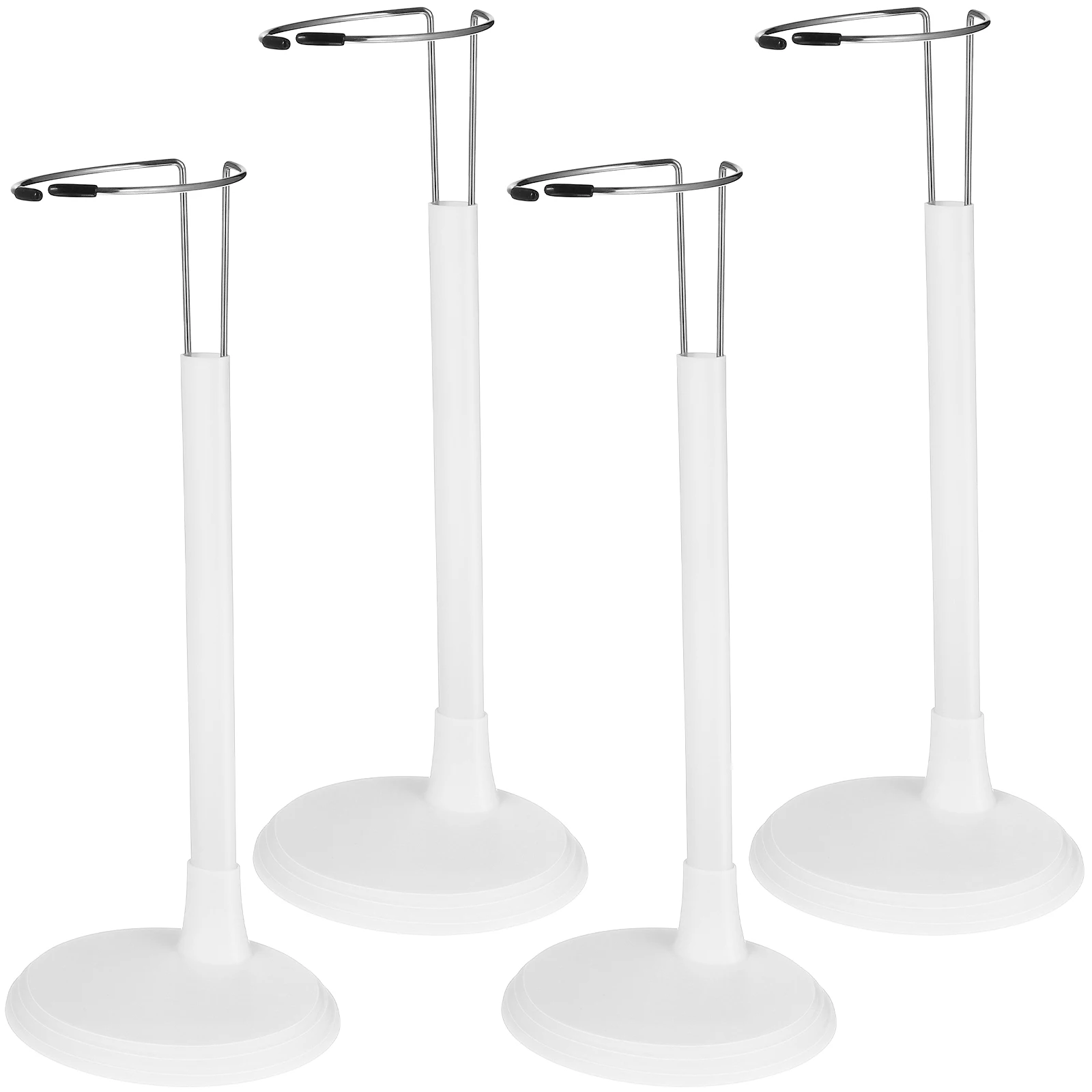 

4 Pcs Display Stands 25cm White Adjustable Height Storage Racks Action Figure Stand Organizers Toy Collection