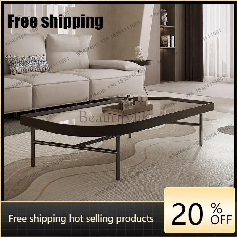 Living Room Home Small Apartment Modern Simple Light Luxury Oval Designer Creative Irregular Coffee Table Factory Direct