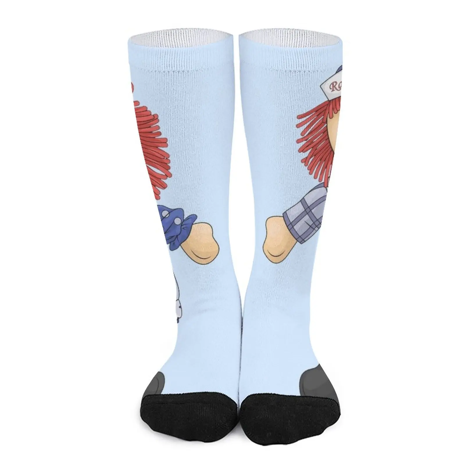 

Raggedy ann and raggedy andy Socks Sports socks retro black socks