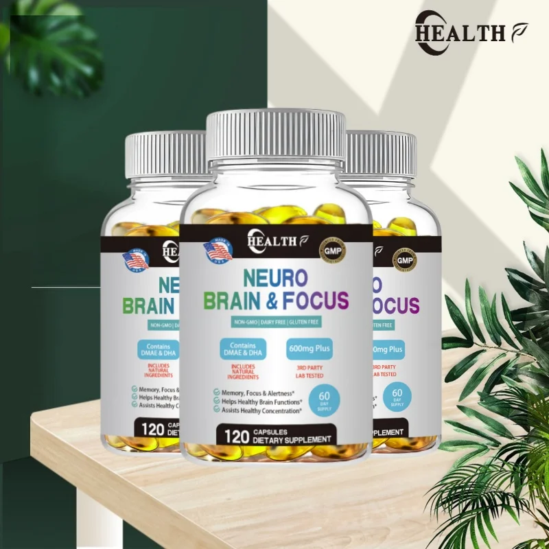 HEALTH Brain Supplement for Memory and Focus - Nootropic Booster - Brain Support Concentration and Brain Fog - Mood Boost