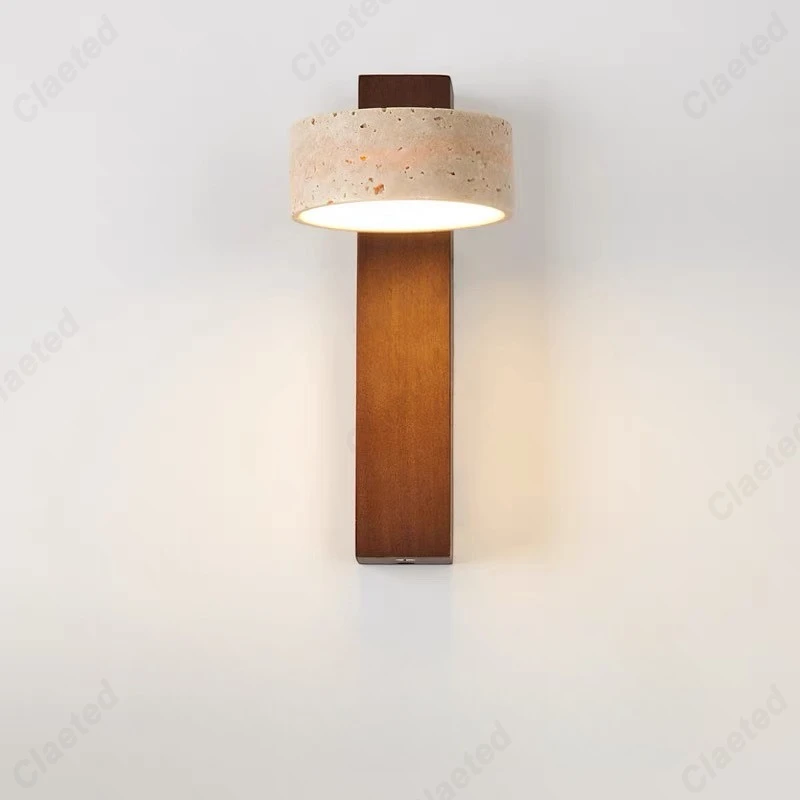 New LED Yellow Cave Stone Wall Lamp Can Be Rotated with Cable Switch Living Room Corridor Bedroom Bedside Lighting