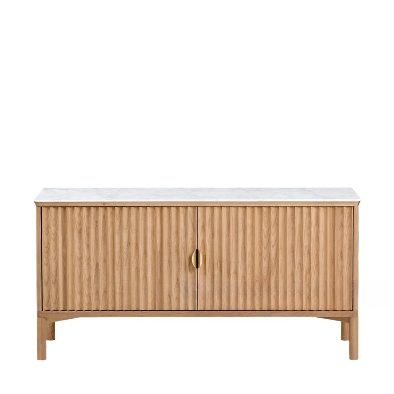 

American solid wood marble desktop TV cabinet living room small apartment modern locker