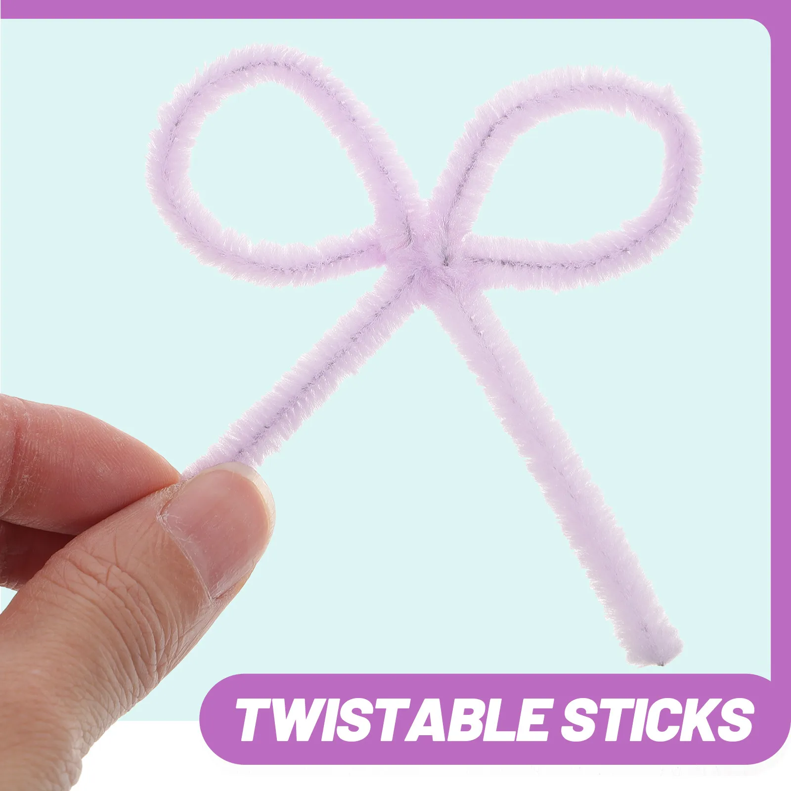 

100 шт. детских гибких палочек-твистеров, разноцветные синельные стержни для поделок, рукоделия, раннего развития и улучшения творческих способностей