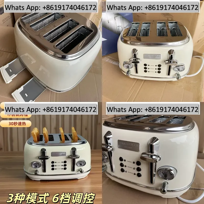 Export four-piece automatic multi-function toaster, household toaster retro