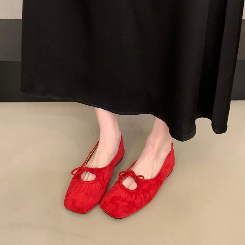 Modische Schmetterlingsknoten-Mary-Jane-Schuhe für Damen, neue Slip-On-Schuhe, flache Damenschuhe. – Detail 6