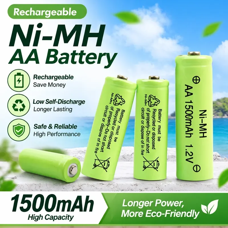 For Ni-MH AA AAA Rechargeable Battery 1.2V for Lawn Light Emergency Light Full Specifications Nickel Metal Hydride Batteries