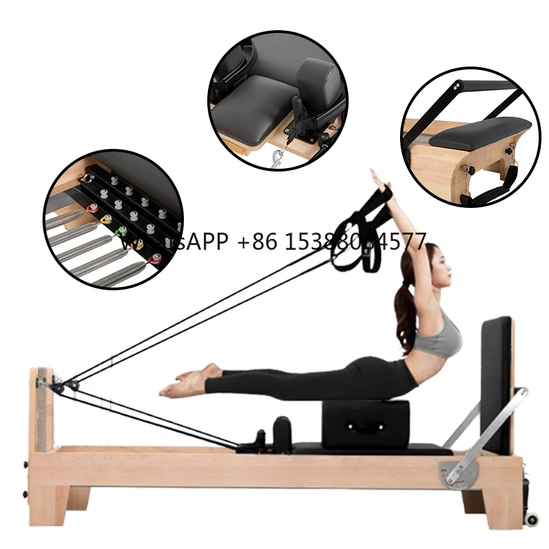 

NQ SPORTS Wood Pilates Core Bed Gym Yoga Multifunctional Pilates Reformer Supplier Price Fitness Studio Equipment Wooden