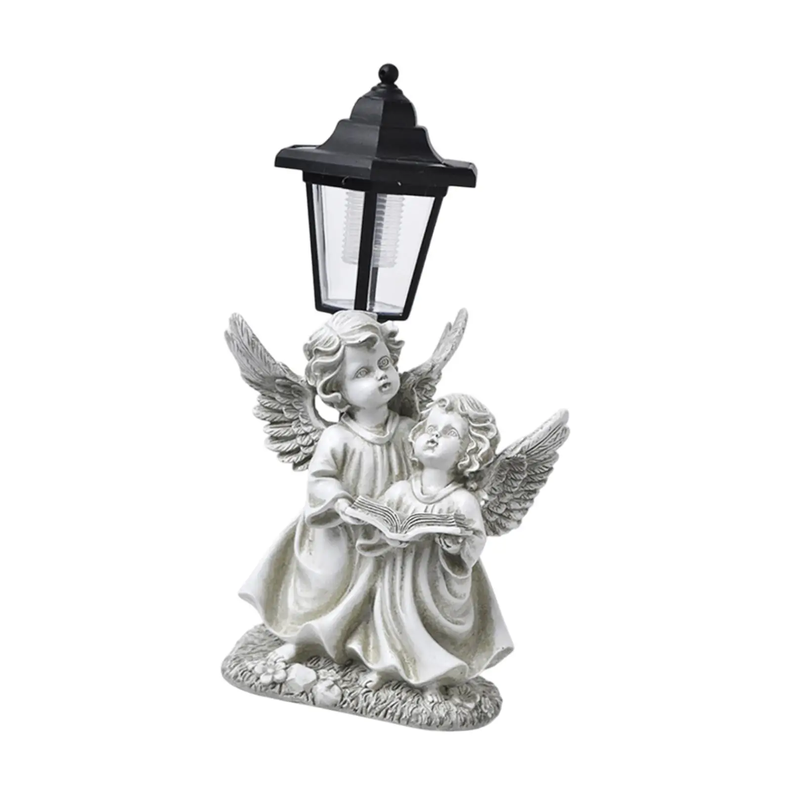 Solar Lights Garden Statue Landscape Collectible Decorative Decor Hexagonal Garden Lamp for Home Yard Outside Flowerpot Balcony