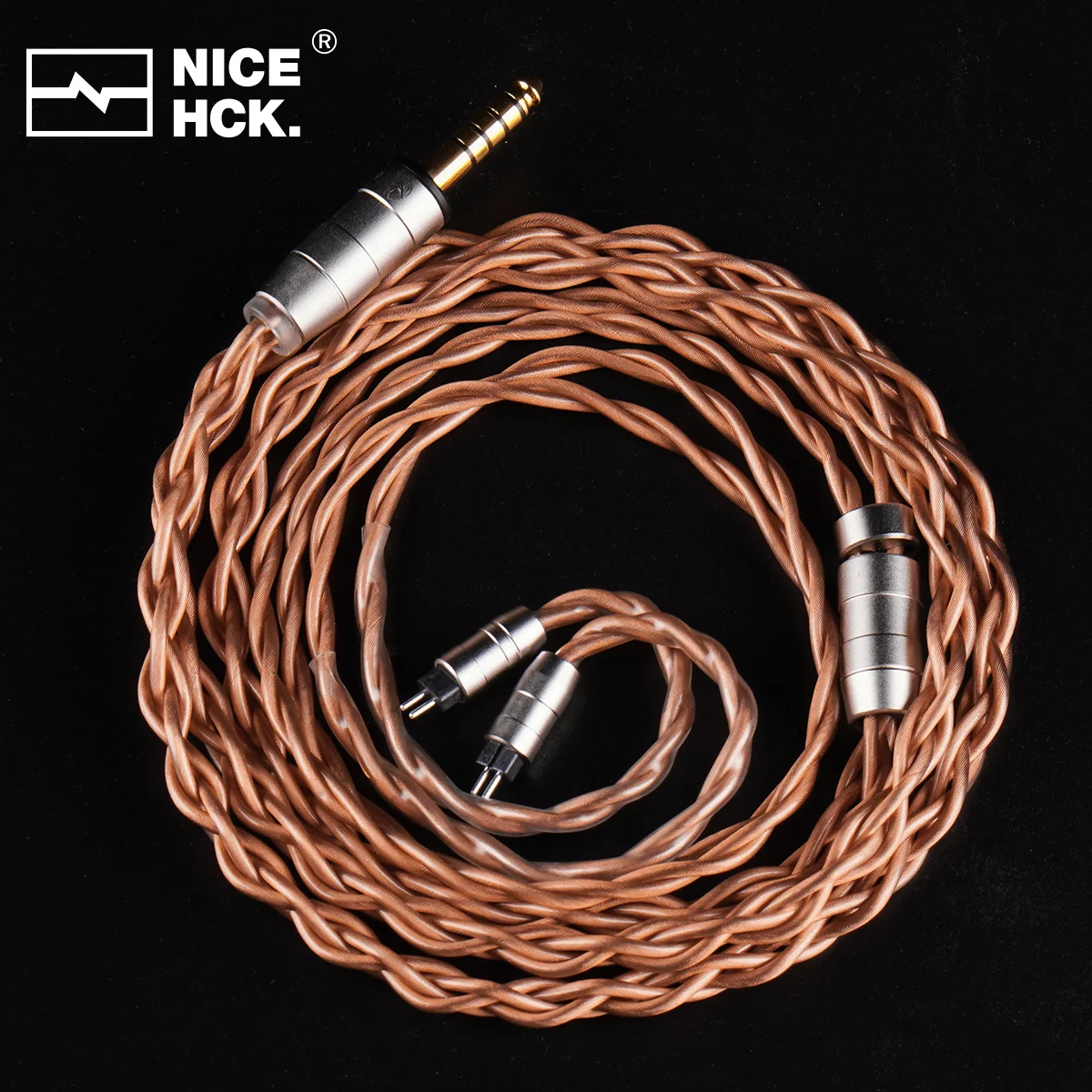 NICEHCK Engr.SuperCu Cable de cantidad limitada 7N cobre puro IEM reemplazar Cable OFC 4,4mm enchufe 2 pines para NX8 Rockies Himalaya Meteor
