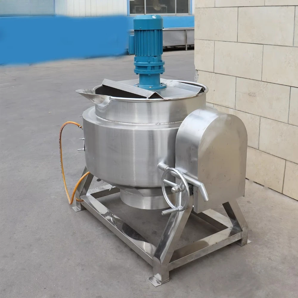 Electric Heating Jacketed Pan Red Bean Paste Bun Filling Frying Machine Hot Pot Base Frying Machine Commercial Frying Machine