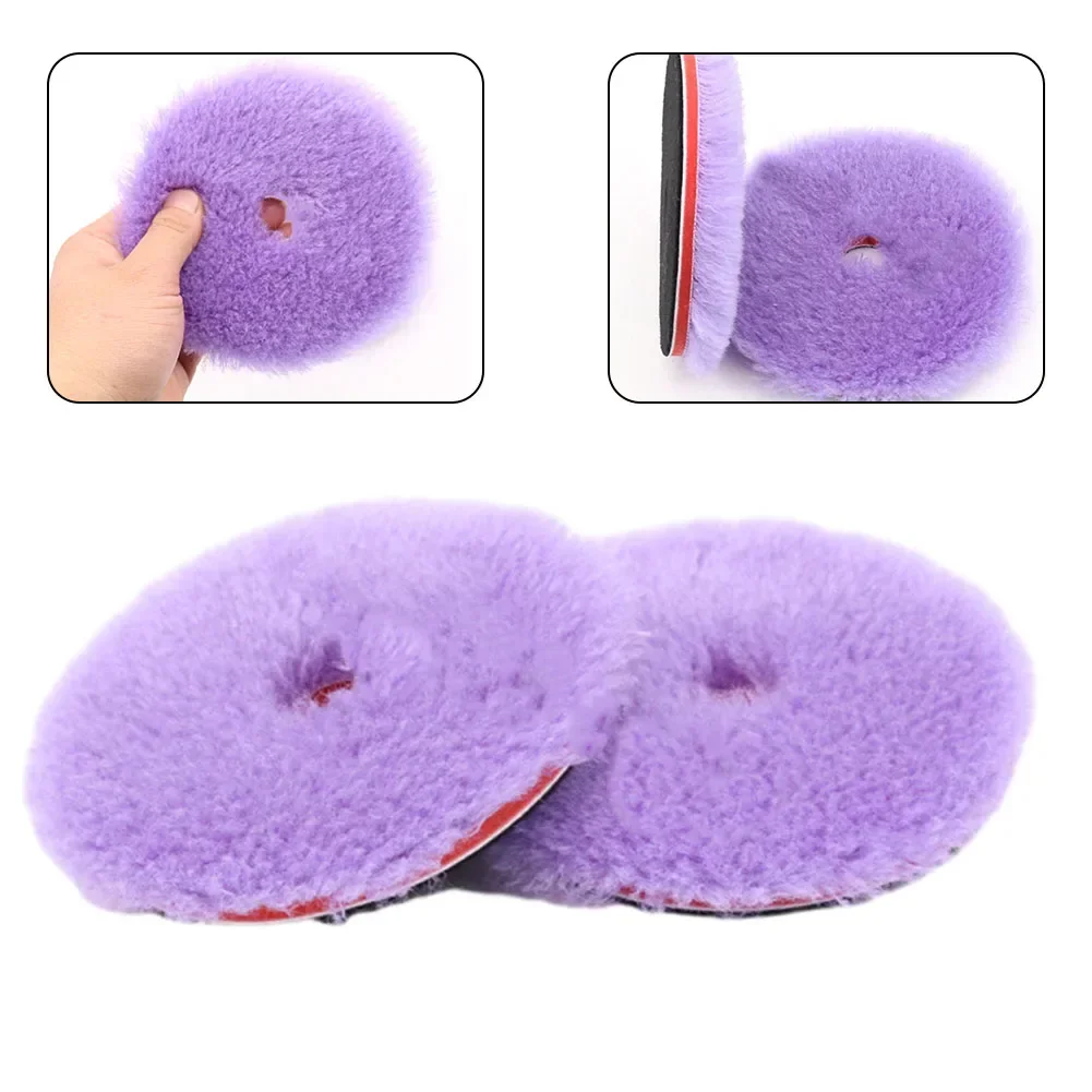 1pc 5.5 Inch Wool Polishing Pad Car Waxing Polishing Disc Wool Wheel Auto Paint Care Polisher Pads Car Gadget