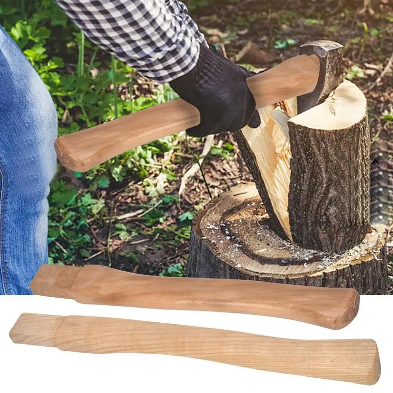 Axe Handle Hammer Wood Replacement Handle Long Curved Durable Axe Handle Wood Handle For Lath Hatchet  Home Farm Axe