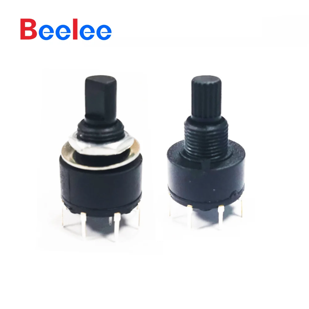 50 قطعة Beelee 16 مللي متر مفاتيح اختيار دوارة مستديرة 10 دبوس 13 فولت مفتاح دوار للخلاط #4