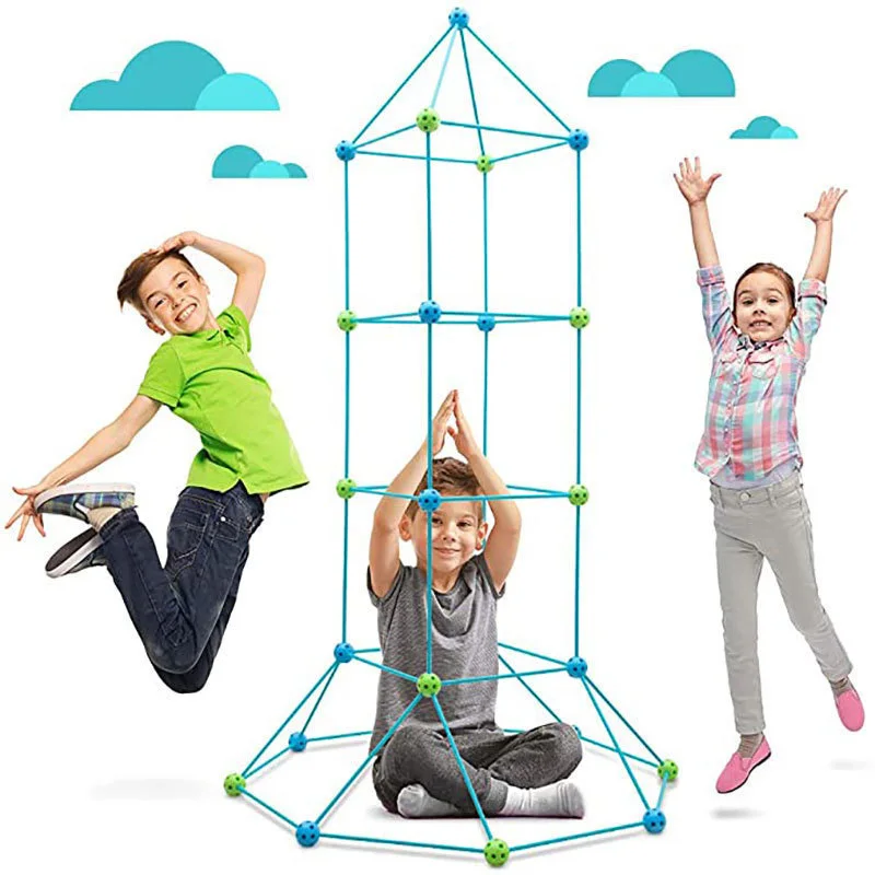 Fort Building Kit for Children, 3D Castelos, Túneis, Tendas, Brinquedos Educativos, Presentes de Aniversário Criativos, DIY