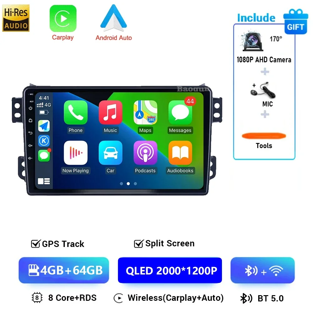 Android 16 Autoradio Voor OPEL Agila SUZUKI Splash Ritz 2008-2014 Multimedia Video Player Autoradio Draadloze Carplay Android auto