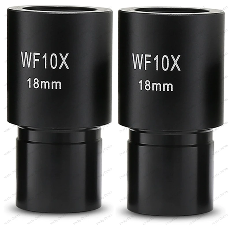 

1pcs 2pcs WF10X/18mm Wide Angle Biological Microscope Widefield Eyepiece Lens Compound 23.2mm Mounting Size With Cross Reticle