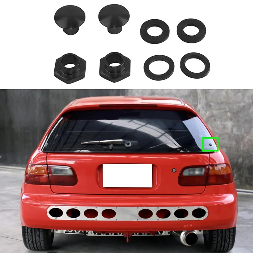 Flat Shape Car Rear Window Glass Strut Kits Complete for Honda Civic 92-95 EG Aluminum Rear Glass Strut Hardware Kit