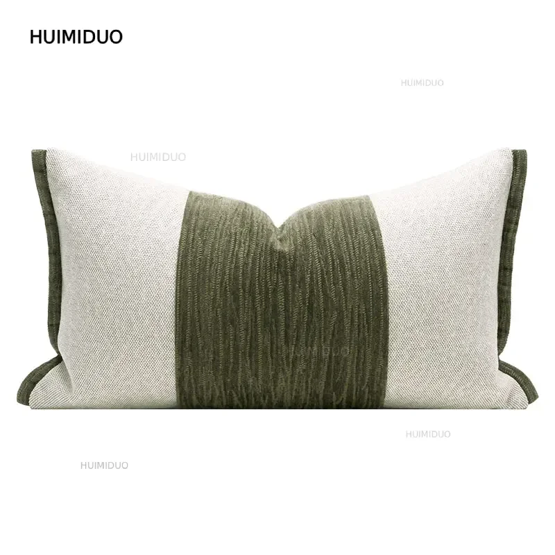 Green Ivory Pillows Luxury Patchwork Cushion Case 30x50 Decorative Pillow Cover For Sofa Chair Bedding Modern Home Decorations