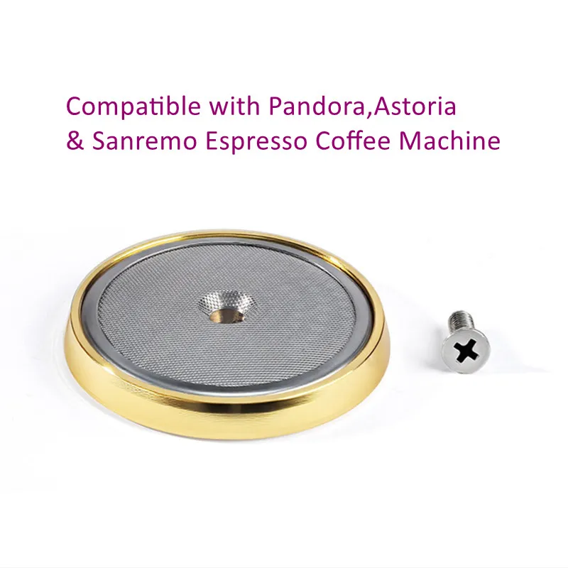 For Pandora/Astoria/Sanremo Espresso Machine Stainless Steel Brew Head & Silicone Seal Ring & 52mm Shower Screen 3pcs Spare Part